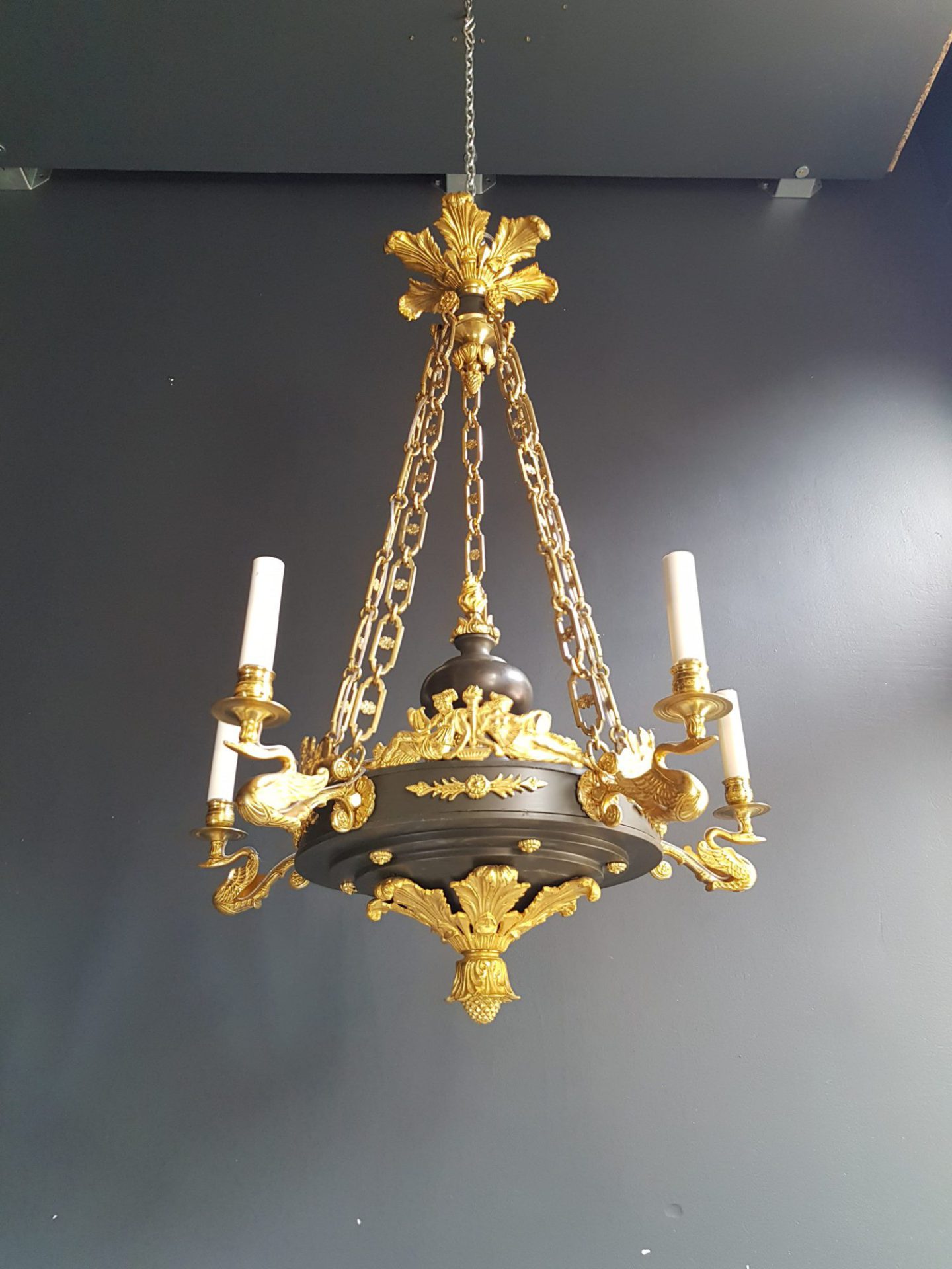 Empire Kronleuchter, alter Kronleuchter von Light Delux Berlin