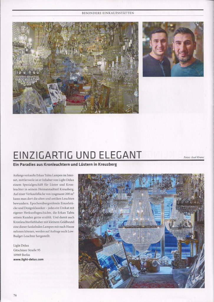 Light Delux Kronleuchter in der Presse, Artikel 2