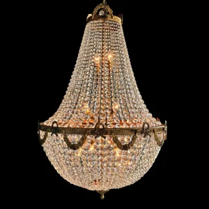 Kronleuchter-Korblüster im Biedermeier-Stil
